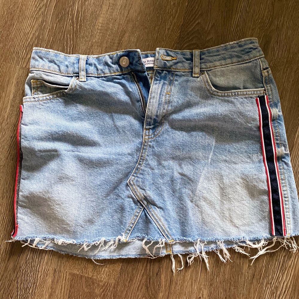 Zara denim mini skirt